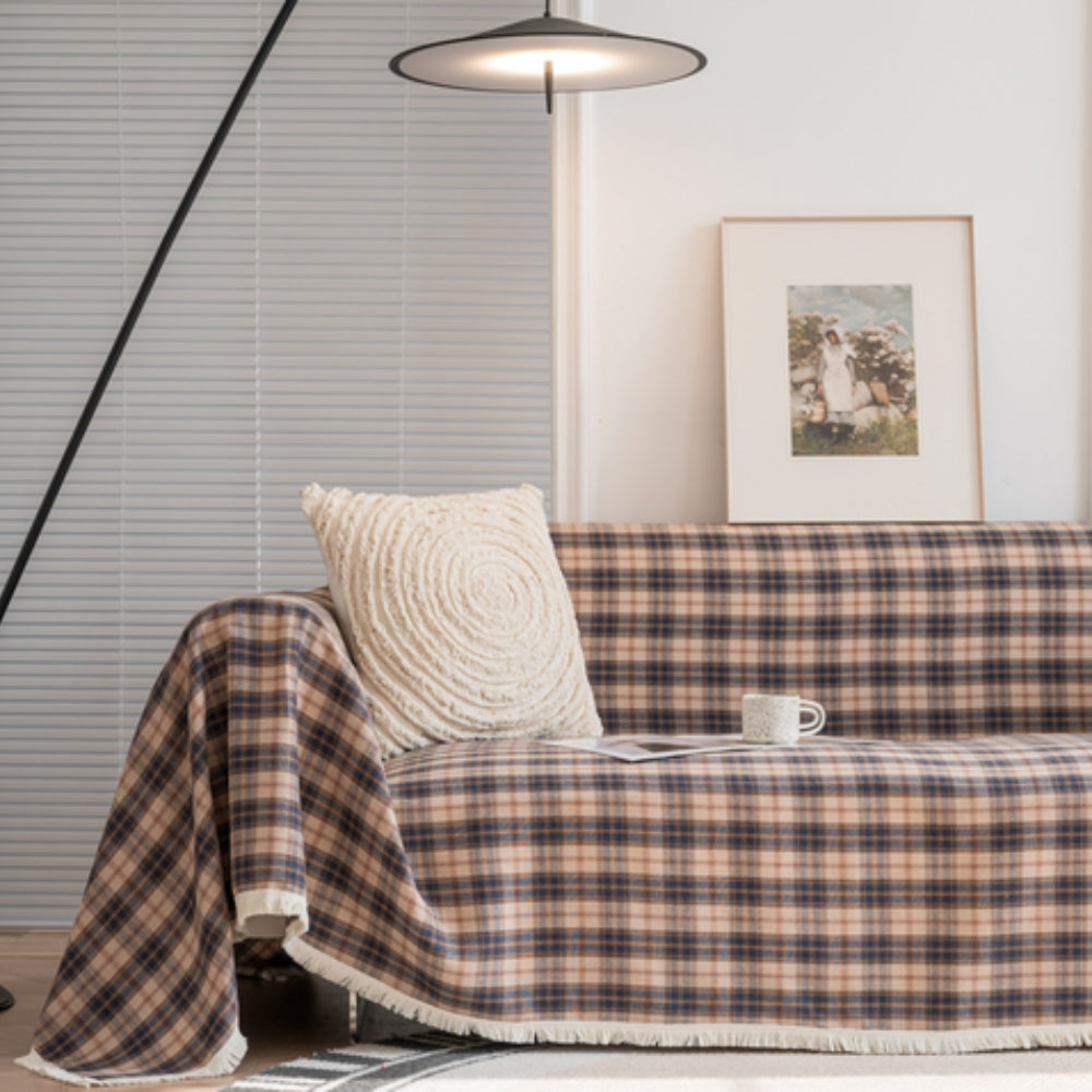 Hearthline Cottage Plaid Sofa Cover