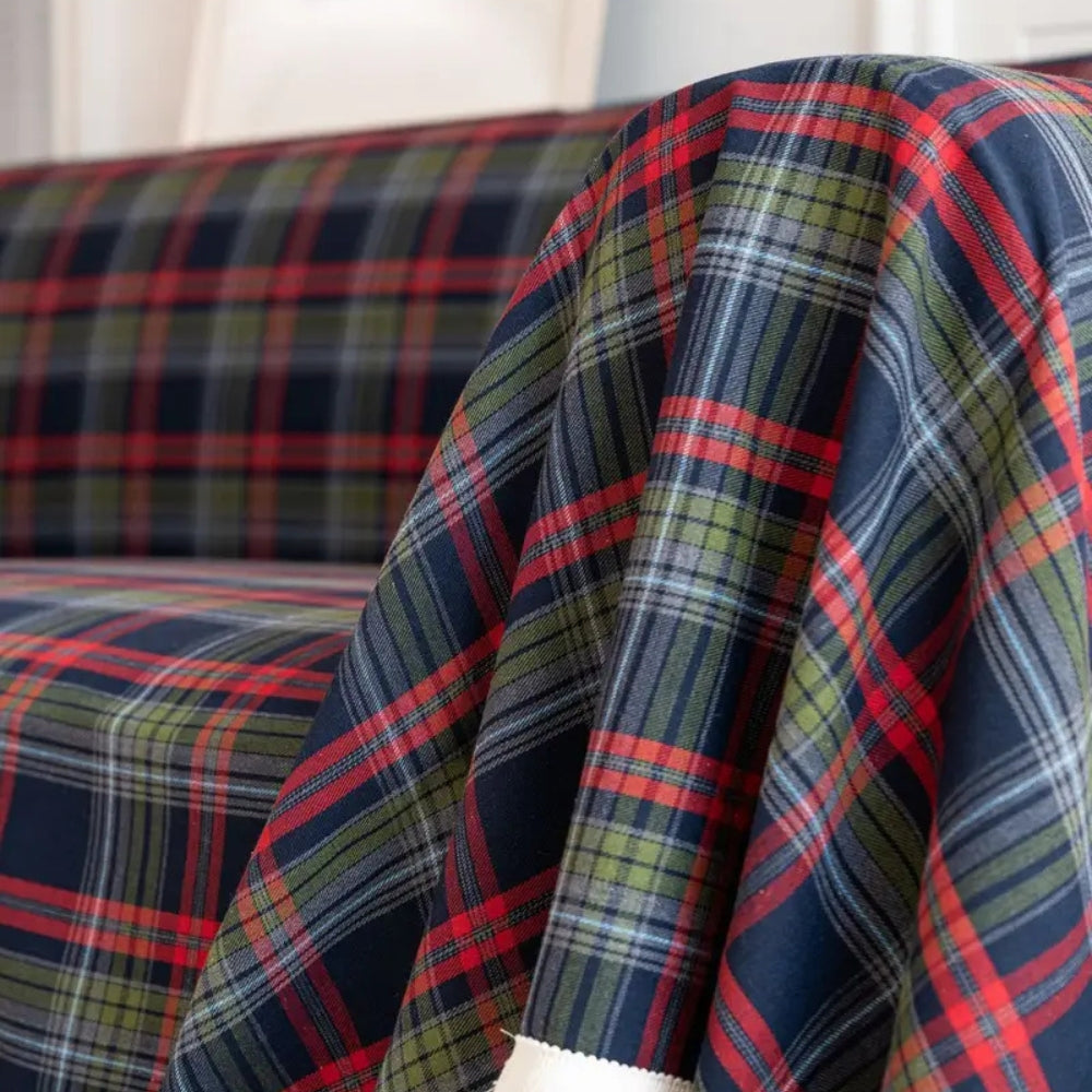 Hearthline Cottage Plaid Sofa Cover