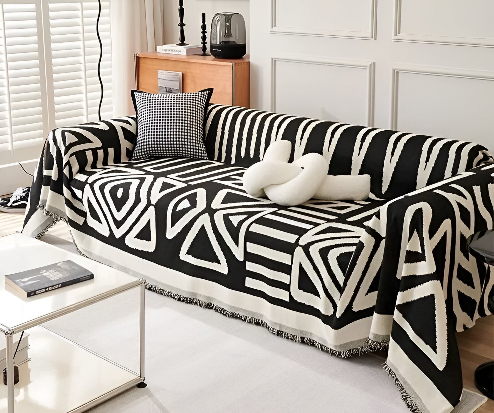 Premium Fluffy Chenille Sofa Blanket