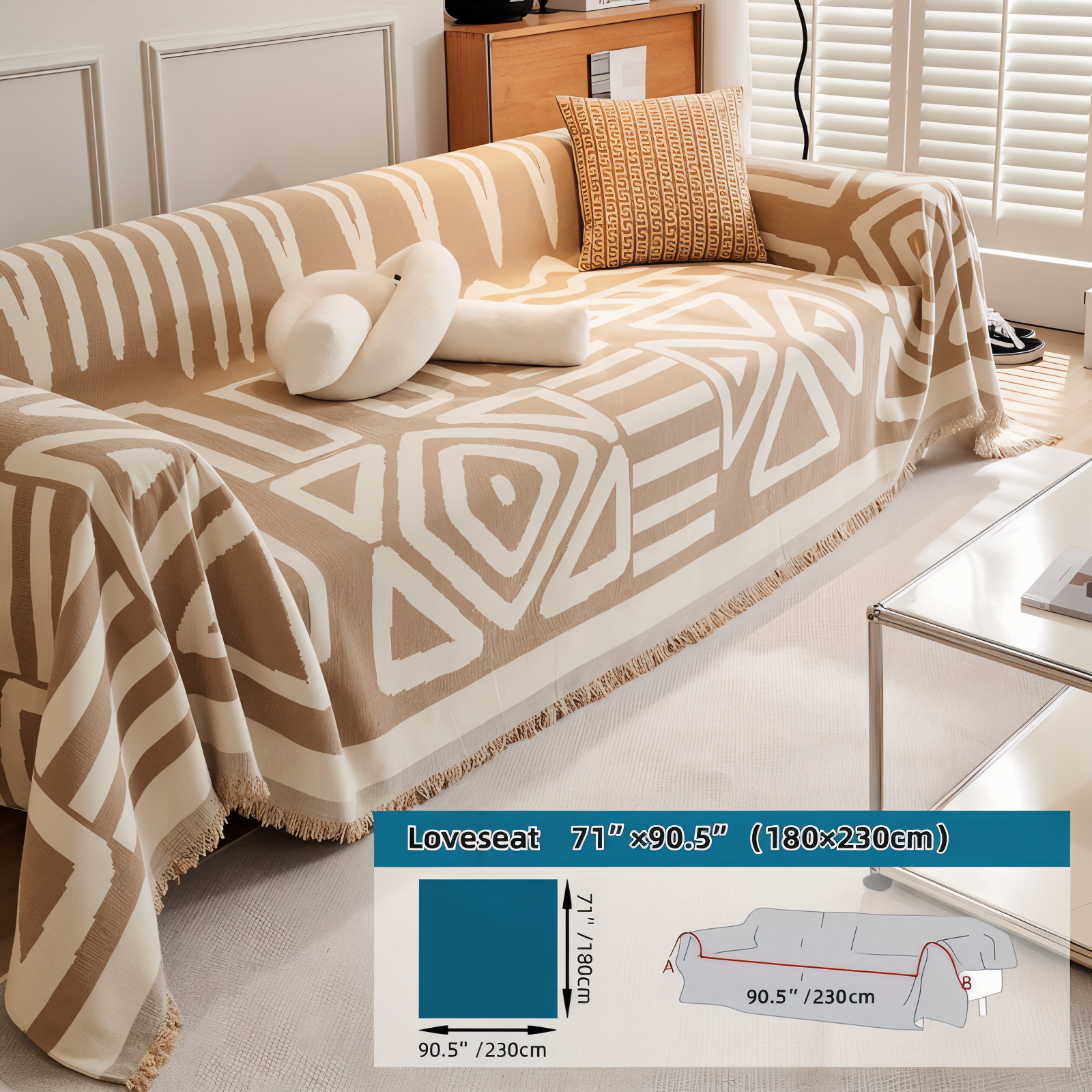 Premium Fluffy Chenille Sofa Blanket