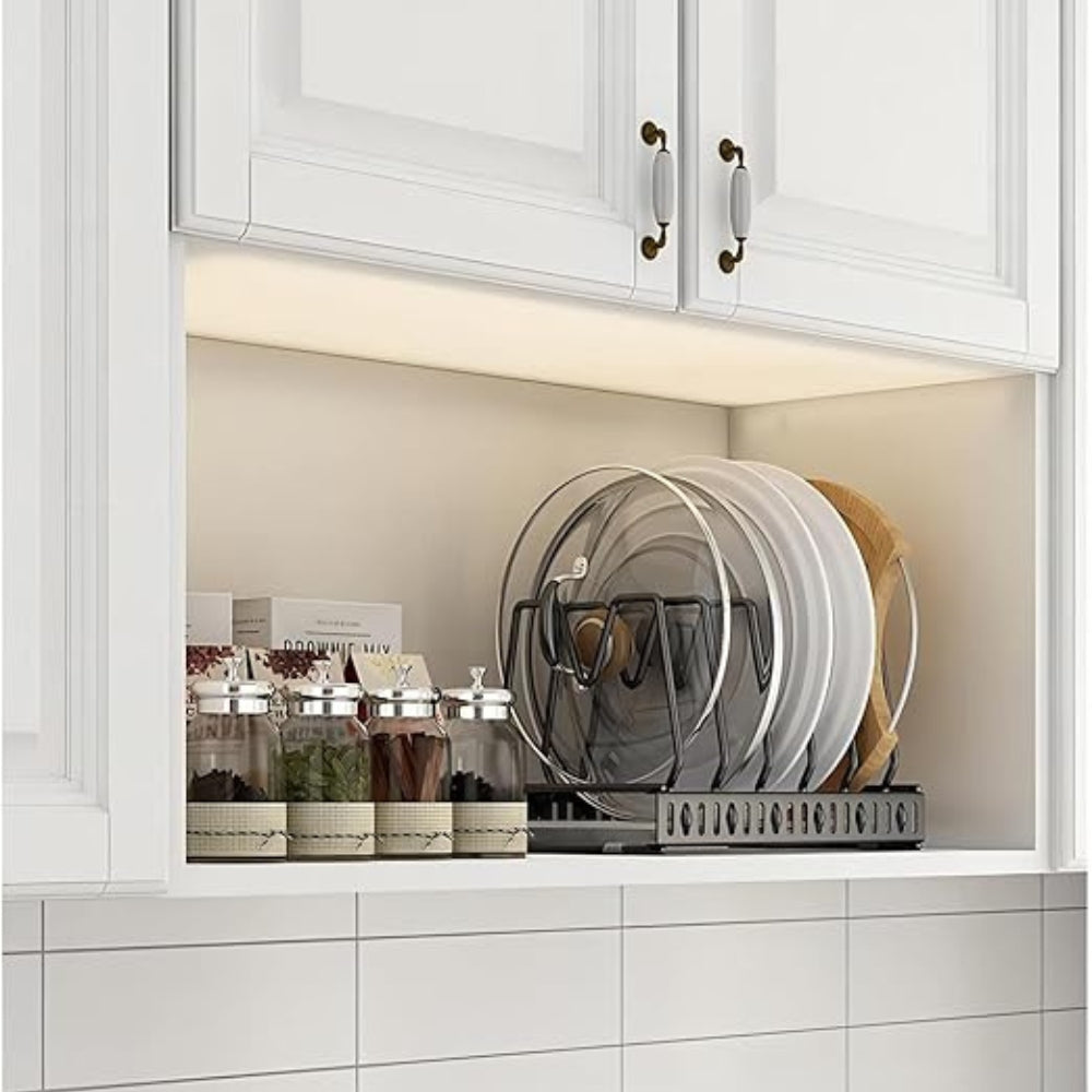 Iron Dish Pot Lid and Utensils Storage Rack