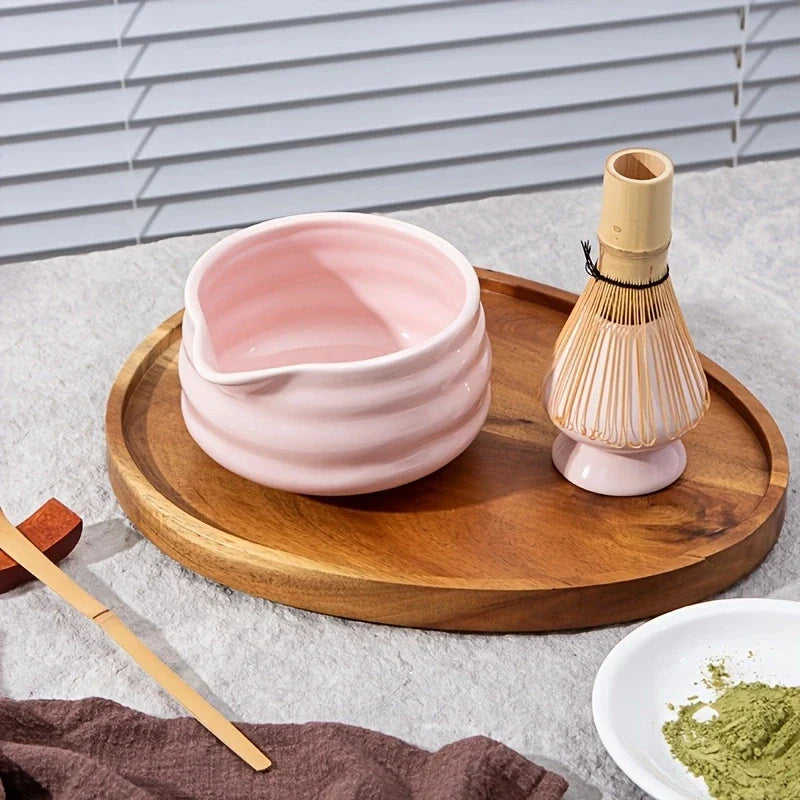 Japanese Ceramic Matcha Set with Bowl, Whisk, and Accessories - Complete Matcha Tea Starter Kit