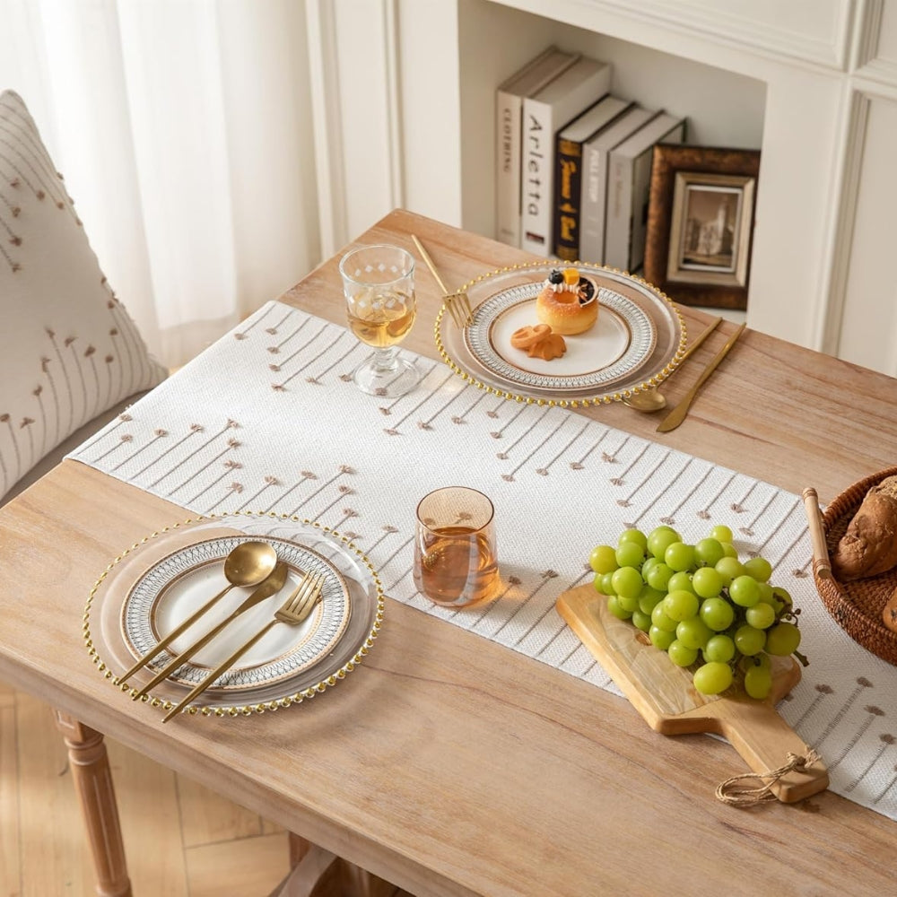 Liora Elegant Tassel Table Runner