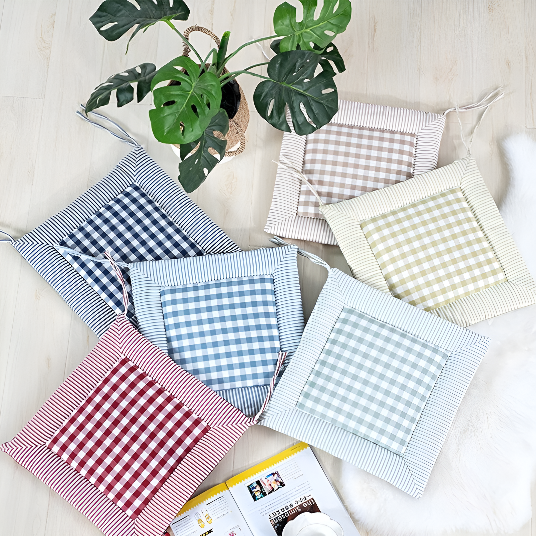 Liven Cotton Seat Pad Dining Chair Cushion