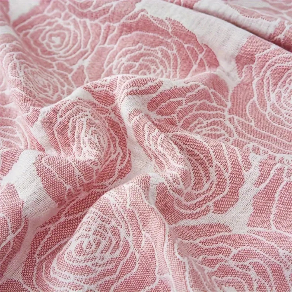 Lure Whisper Rose Cotton Blanket