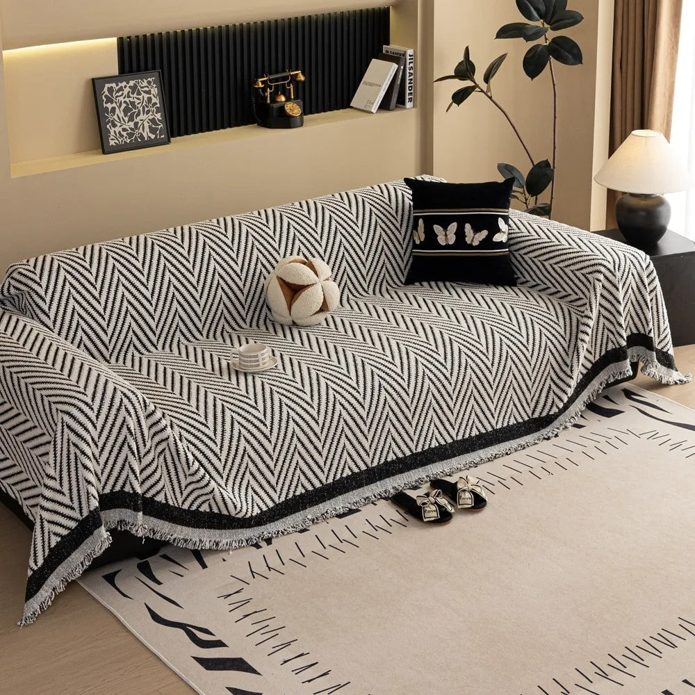 Marella Soft Chevron Sofa Cover