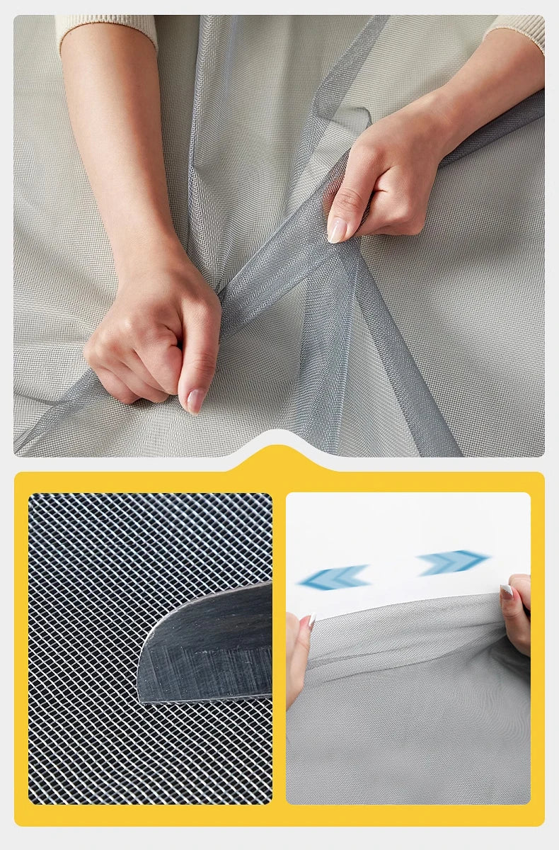 Magnetic door curtain – Insect protection – Durable mesh – Easy installation for home use