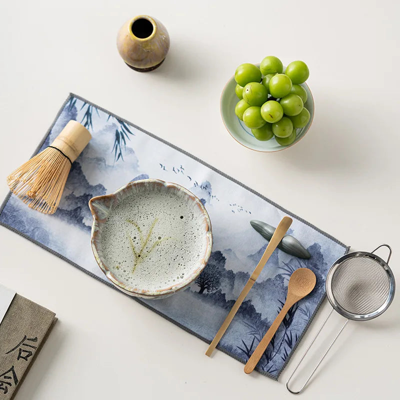 Matcha set – 8-piece glazed ceramic kit – Handcrafted tools – Elegant gift box for tea ceremonies