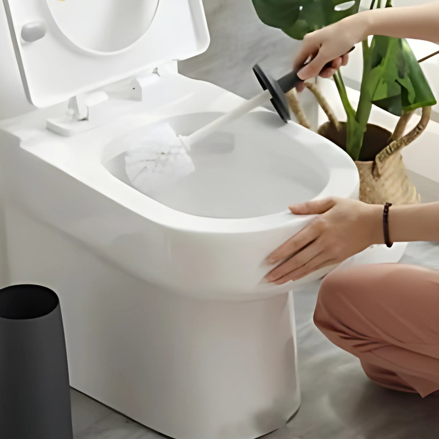 Modern Bathroom Toilet Brush Scrubber Cleaner