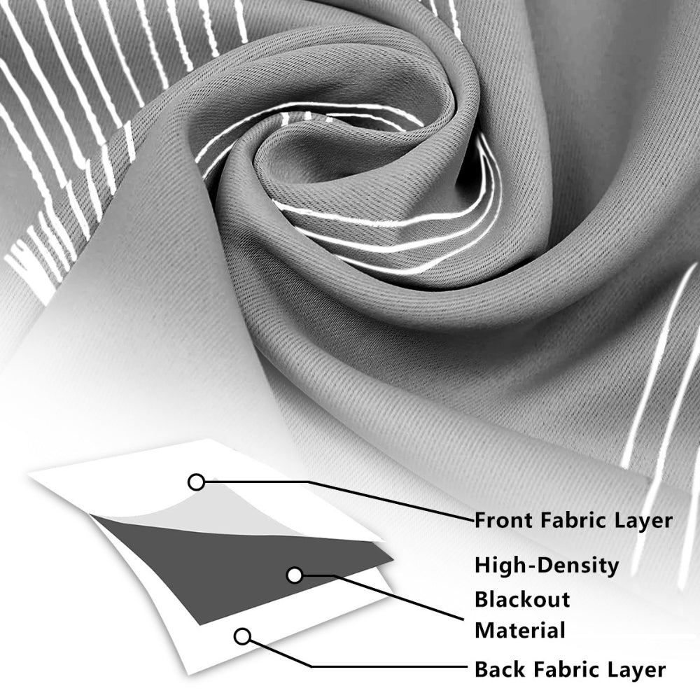 Modern Wave Pattern Blackout Curtain