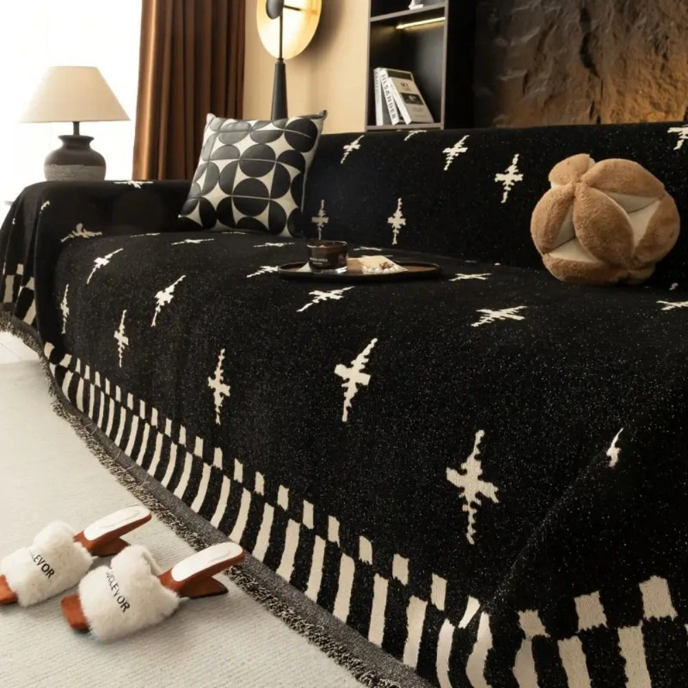 Modern Cross Pattern Sofa Cover