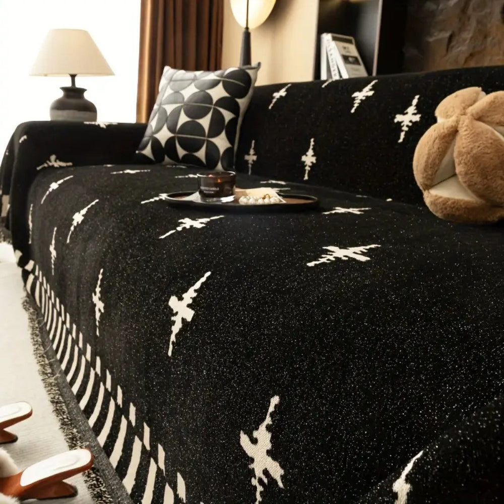 Modern Cross Pattern Sofa Cover