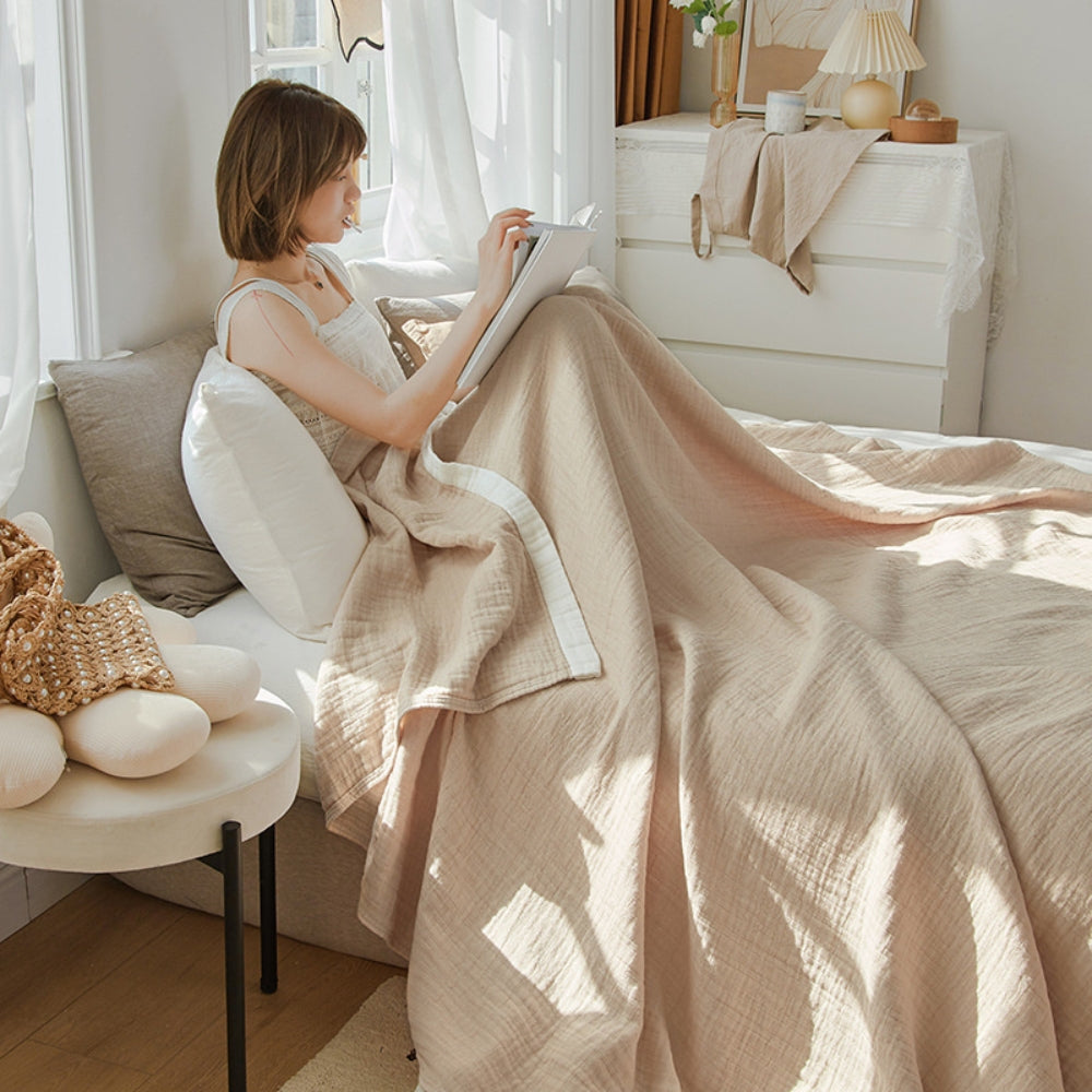 Muslin blanket – Six-layer cotton – Soft and breathable – Cozy throw for all seasons