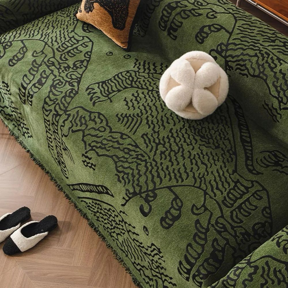 Nature Sketch Pattern Sofa Cover