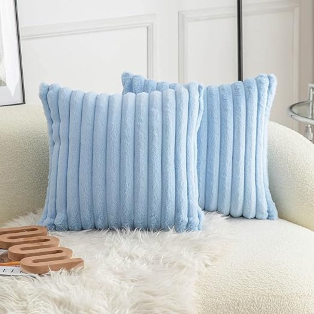 Nouvia Faux Fur Plush Cushion Cover