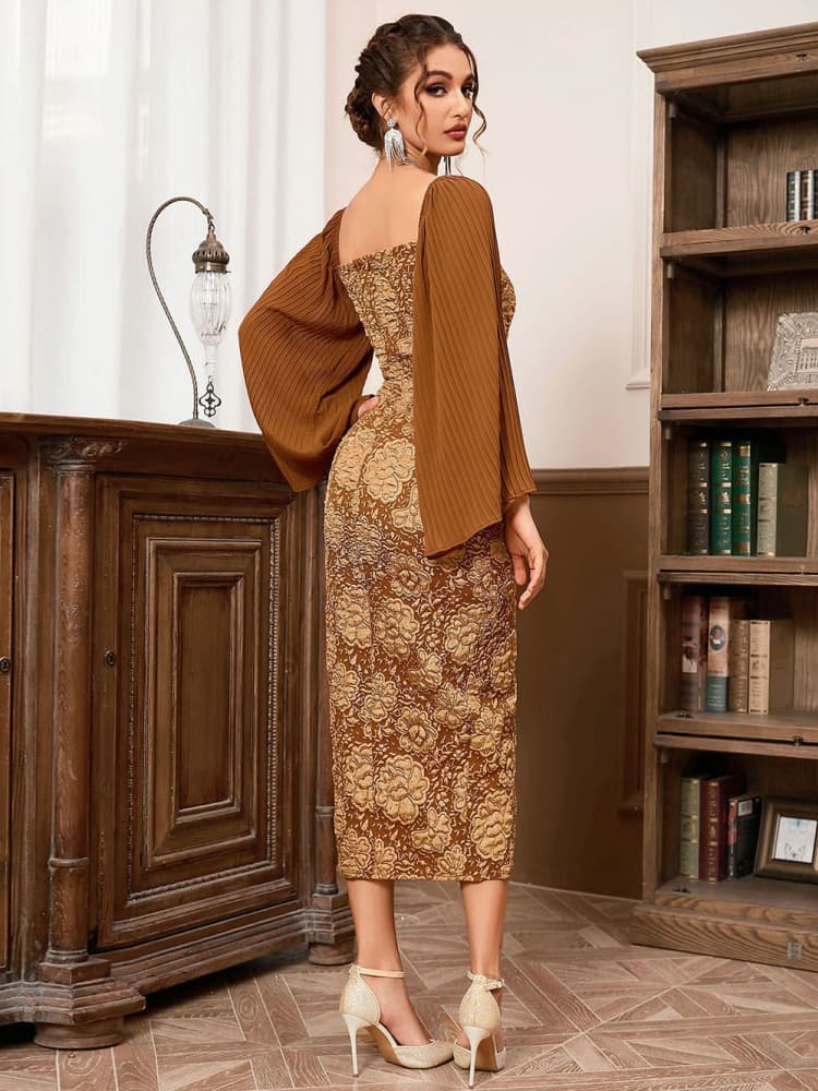 Long Sleeve Backless Bodycon Dress