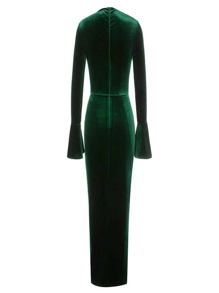 Asymmetric Neckline Fitted Dress