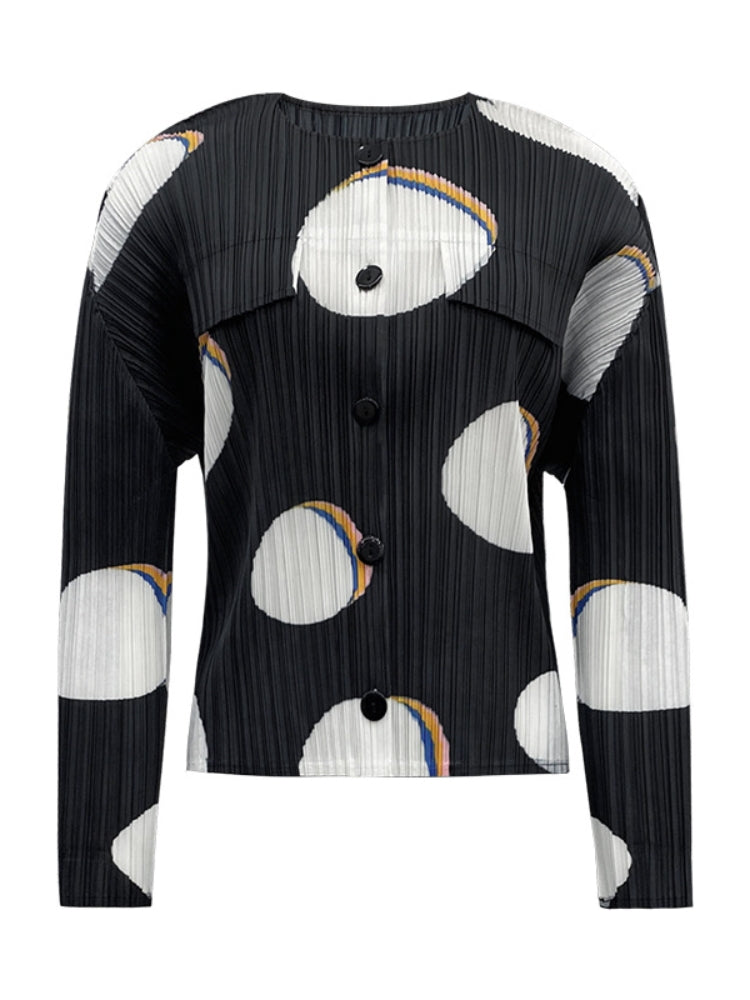 Slim-fitting printed long-sleeved skirt set