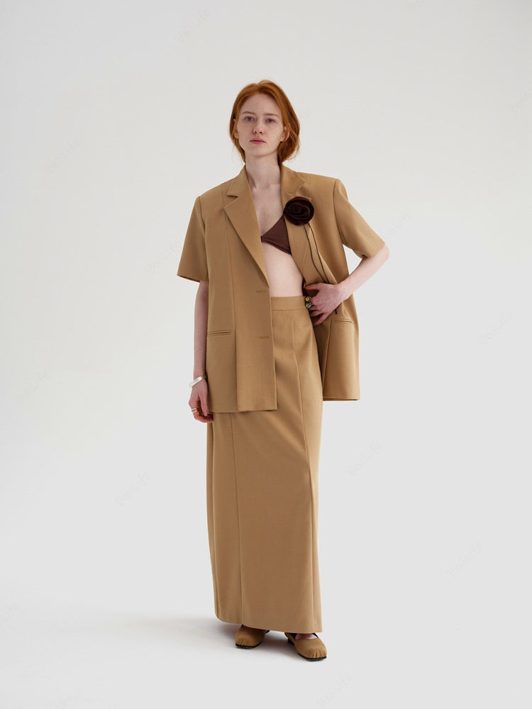 Relaxed High-Waist Skirt