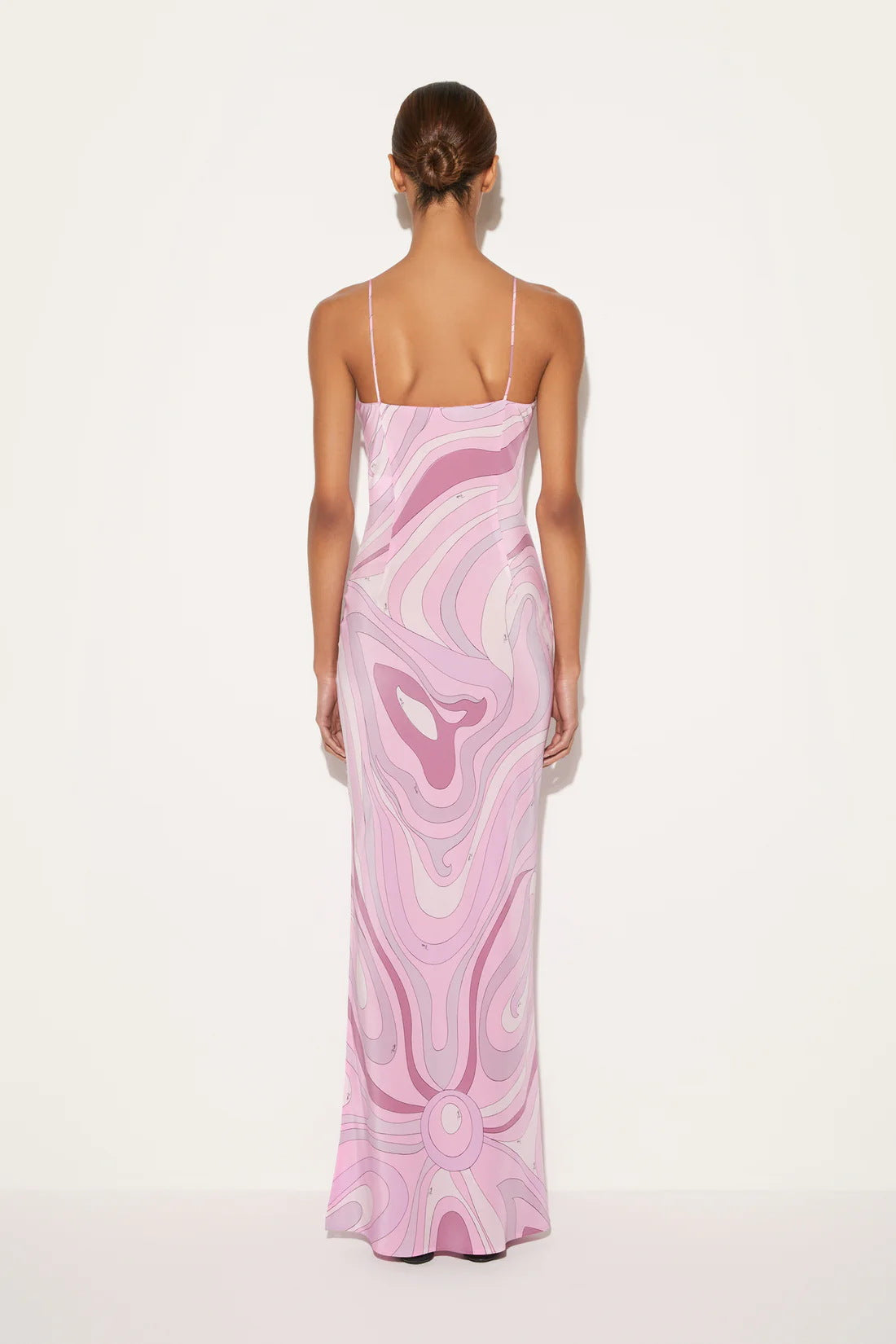 Marmo Printed Satin Maxi Dress