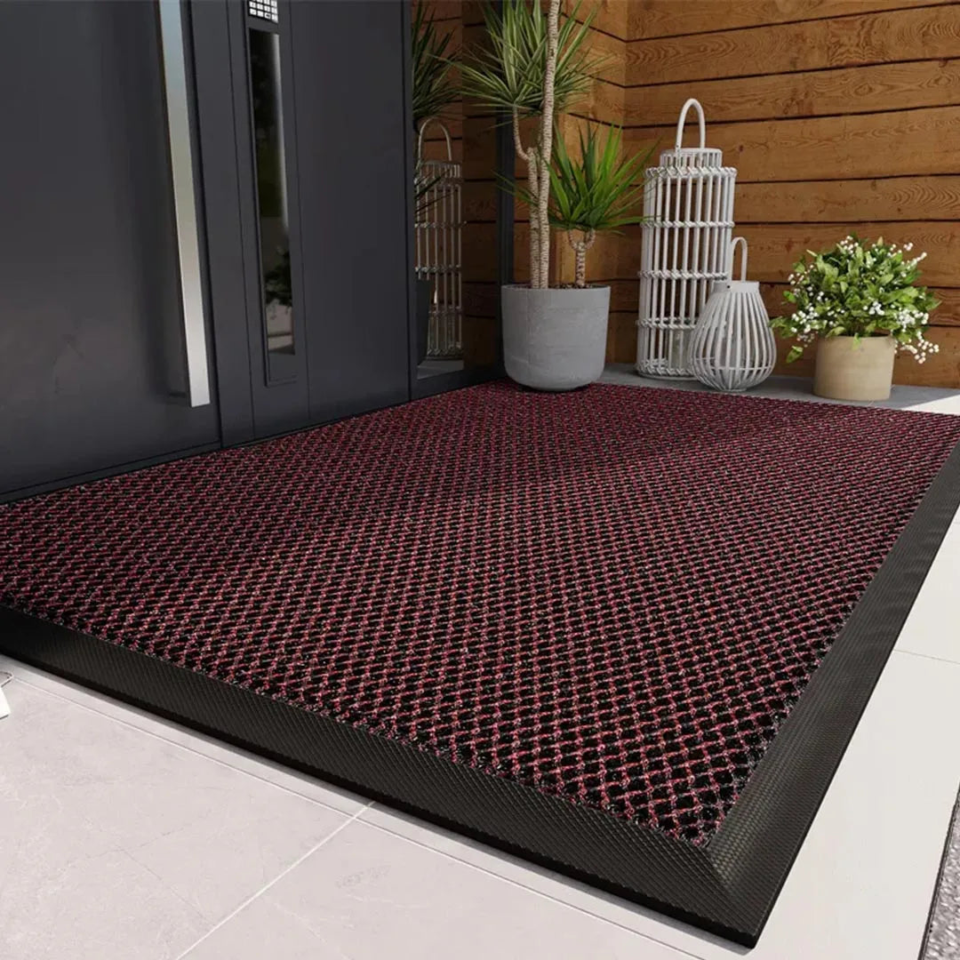 PVC rubber doormat – Non-slip and water-resistant – Indoor and outdoor use – Welcome mat for front door