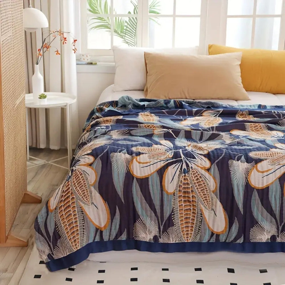 Palmera Tropical Jacquard Blanket Throw