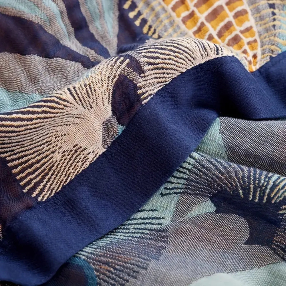 Palmera Tropical Jacquard Blanket Throw