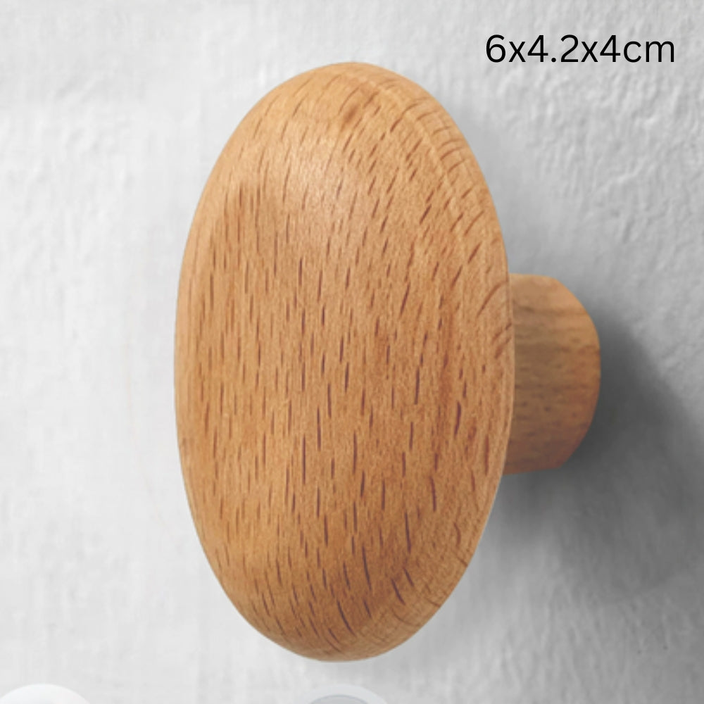 Pebble Shape Wood Clothes Hook