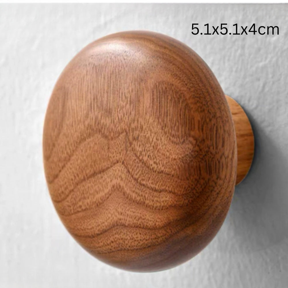 Pebble Shape Wood Clothes Hook