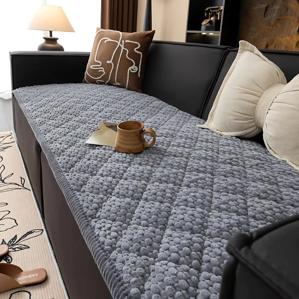 Pet-Proof Textured Quilted Sofa Protector Slipcover