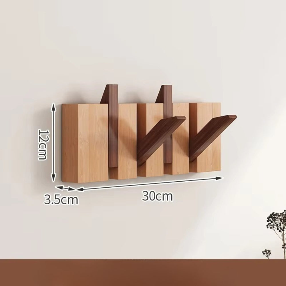 Piano Foldable Wooden Flip Hook Wall Rack