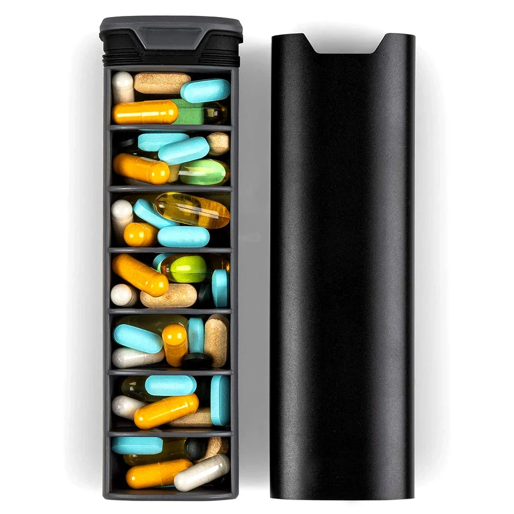 Pill Organizer – Weekly Medication Box – Travel-Friendly Design – 7 Compartments