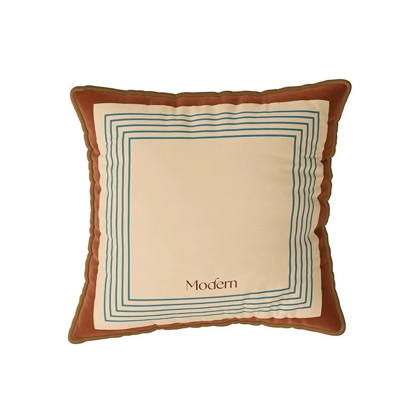 Pillow cover – Luxurious velvet – Multicolor striped design – 18 x 18 inches – Stylish home accent