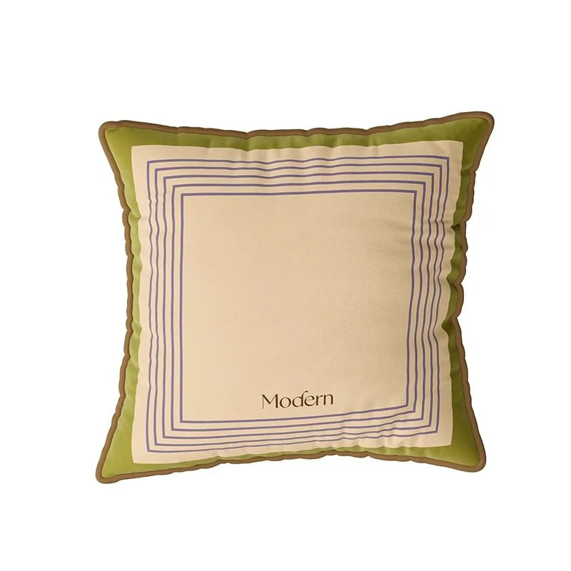 Pillow cover – Luxurious velvet – Multicolor striped design – 18 x 18 inches – Stylish home accent