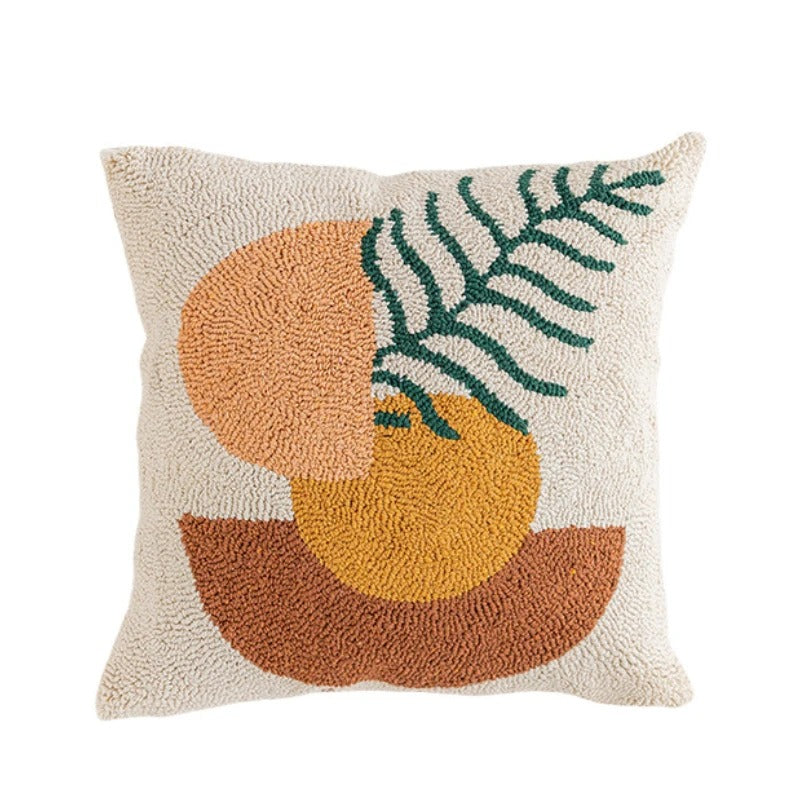 Pillow cover – Soft velvet – Abstract sunset design – 18 x 18 in – Modern home accent