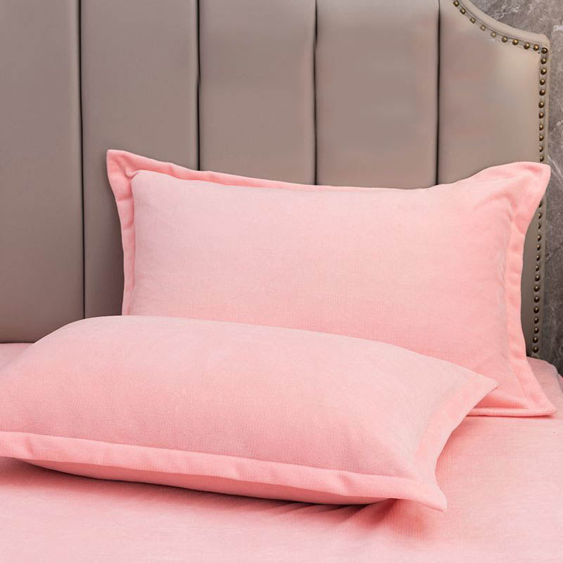 Pillowcases – Soft fleece – Solid color design – Elegant bedding accessory – 16 x 21 in & 19 x 29 in