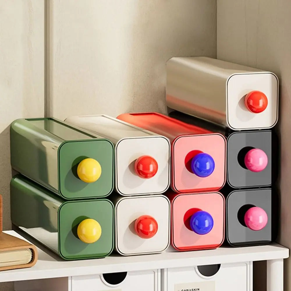Plastic storage box – Stackable design – Modern style – Versatile organization solution