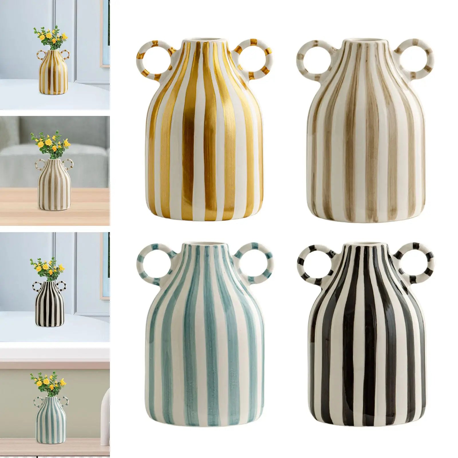 Porcelain flower vase – Nordic boho design – Small decorative accent for home decor