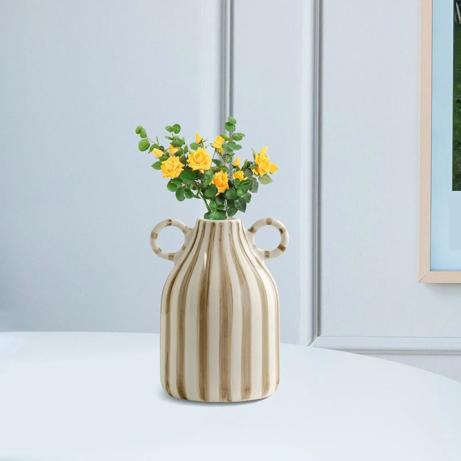 Porcelain flower vase – Nordic boho design – Small decorative accent for home decor