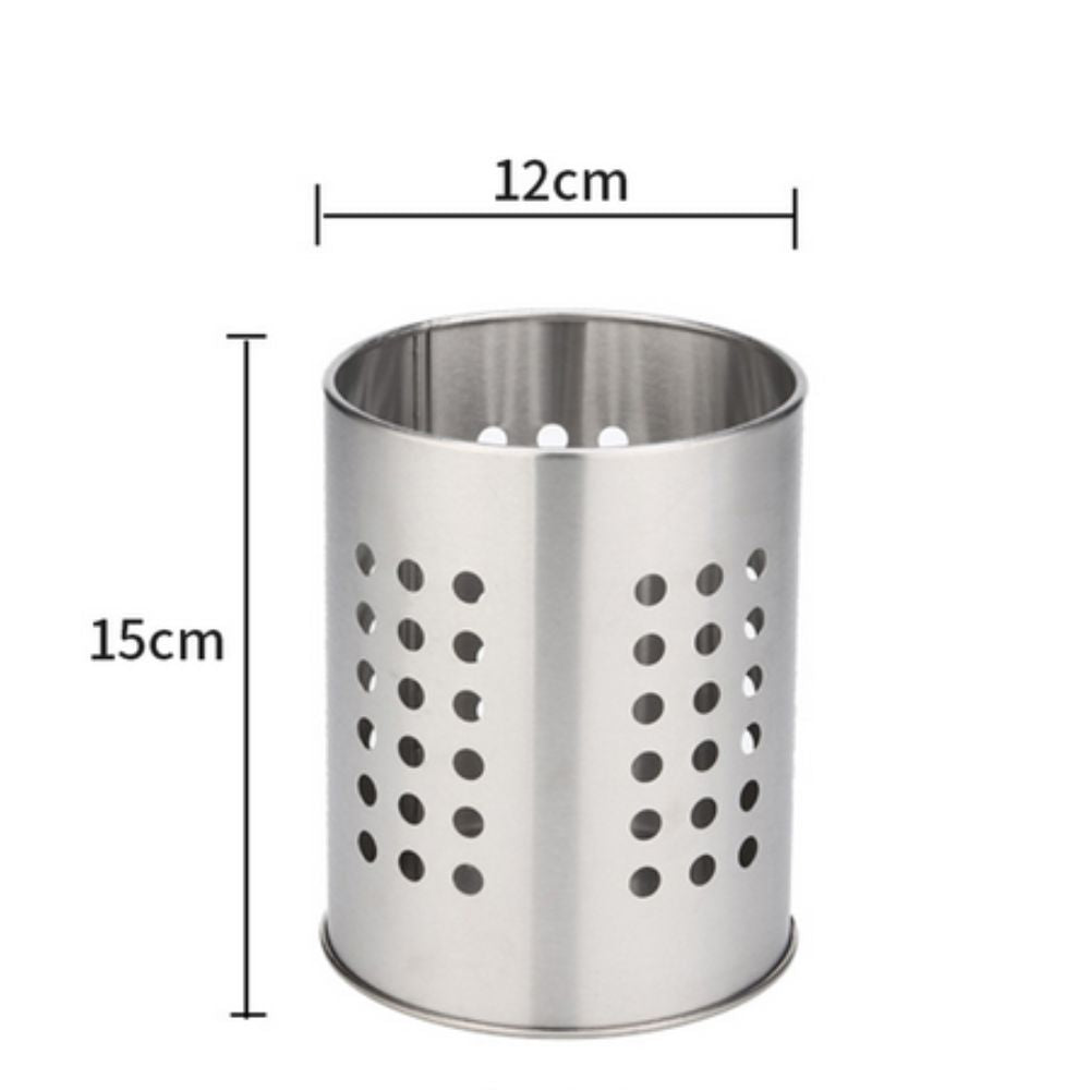 Stainless Steel Utensil Holder with Hole