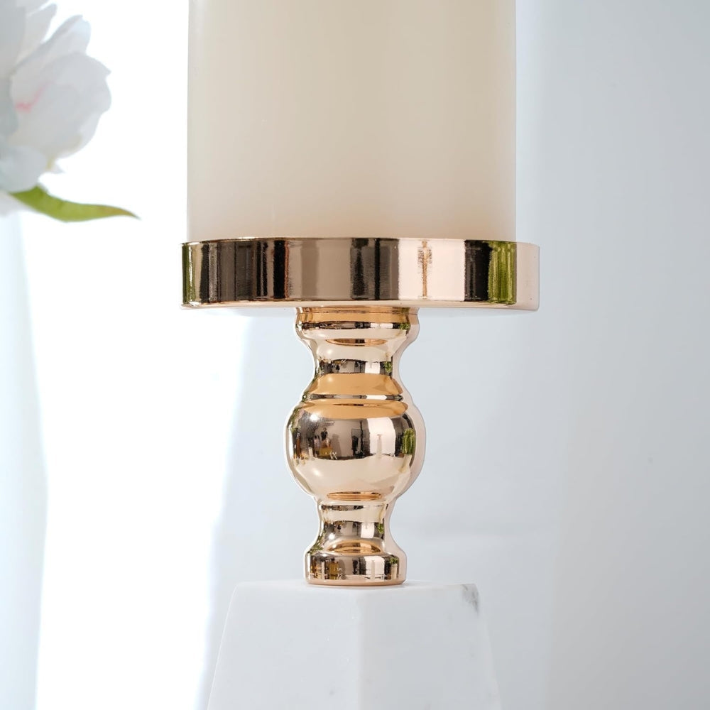 Pyramid Gold Marble Candle Holder