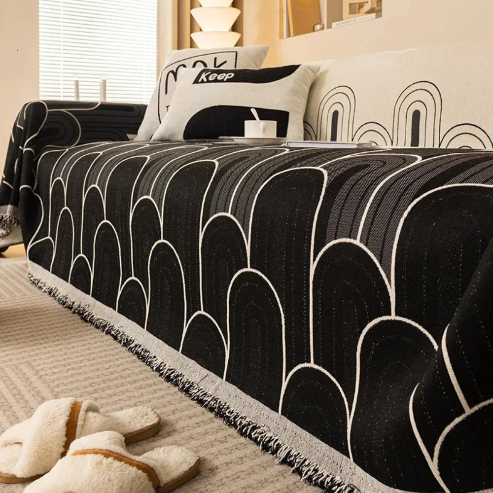 Rainbow Arches Chenille Sofa Cover