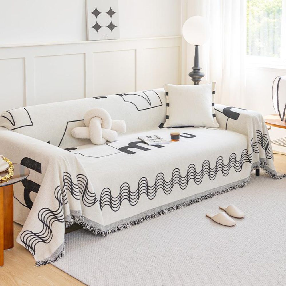 Ripple Curve Line Flow Sofa Cover