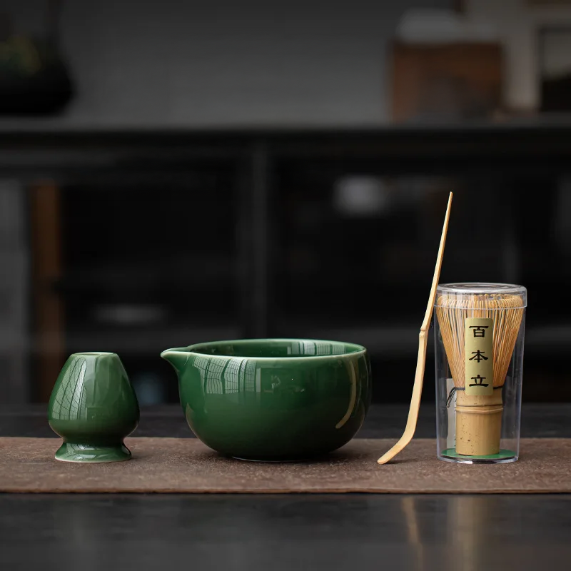 Handmade Matcha Tea Set with Bowl, Whisk, and Scoop – Complete Matcha Making Kit for Traditional Ceremonies