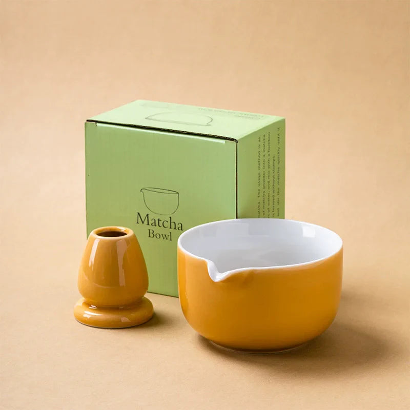 Traditional Japanese Matcha Bowl Set with Whisk Holder – Ceramic Tea Bowls for Ceremony and Gifts