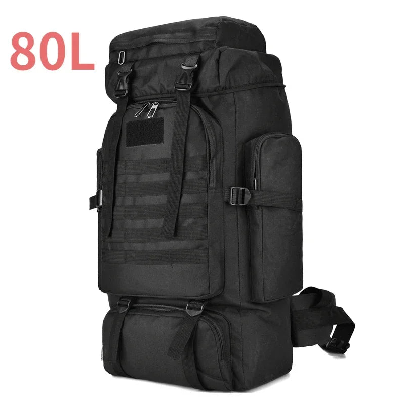 Large Tactical Travel Backpack, Expandable 80L-100L, Waterproof Hiking and Camping Bag