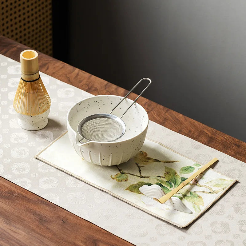 Bamboo and Ceramic 7-Piece Matcha Set