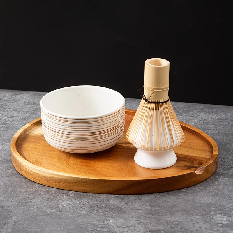 Japanese Matcha Whisk Set with Bowl, Sifter, Scoop, and Stand – Complete 6-Piece Tea Kit