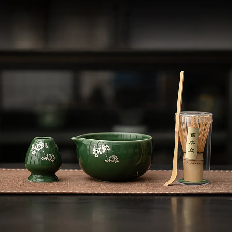 Handmade Matcha Tea Set with Bowl, Whisk, and Scoop – Complete Matcha Making Kit for Traditional Ceremonies