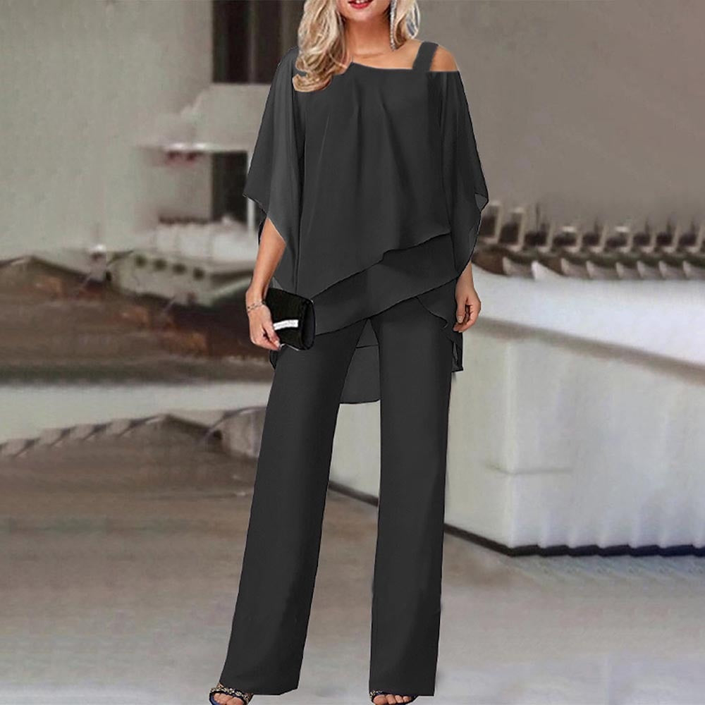 ChicDuo™ | Elegant cold-shoulder jumpsuit for women